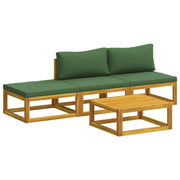 Set di divani 4 pz Naturale Legno di Acacia Massello 3417272