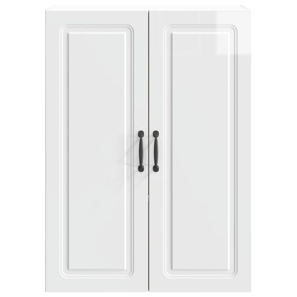 Mobiletto a muro Bianco Lucido 66 x 34,5 x 90 cm 899249
