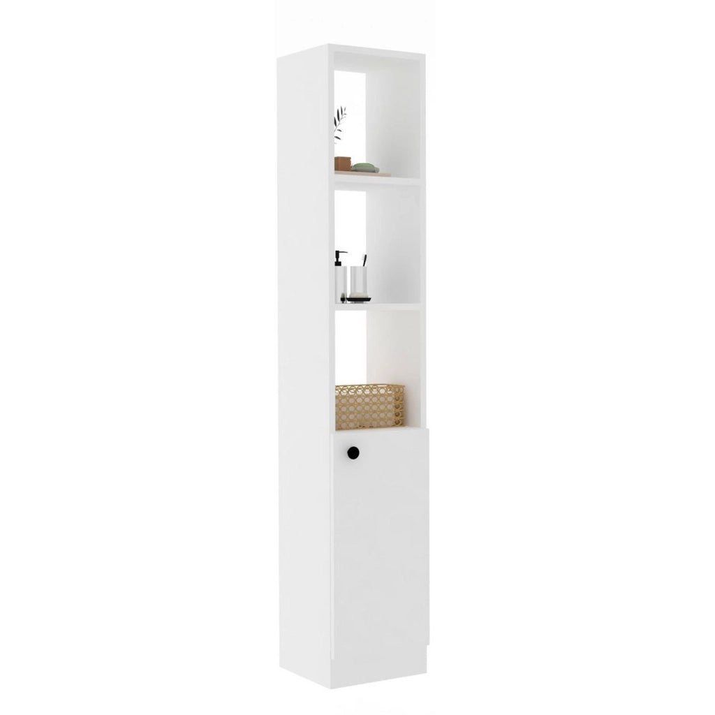 Leuca, Mobile Colonna 3 Ripiani, 30x30x170h cm Bianco