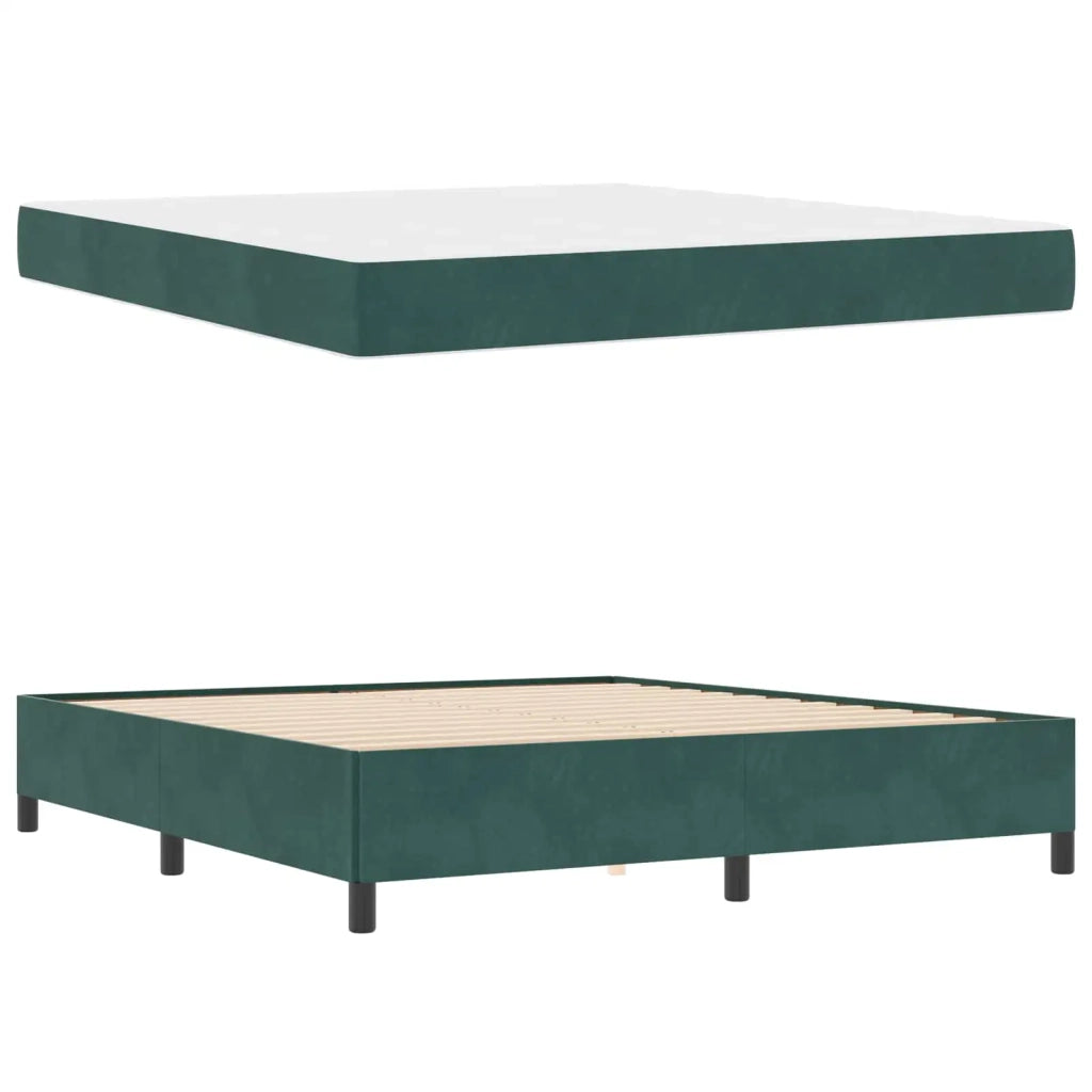 Struttura del letto Verde Scuro 180 x 200 cm Tessuto 3399081