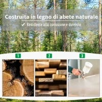 Fioriera da Esterno con Grigliato per Rampicanti e Vaso, in Legno di Abete, 72.5x31.5x149.5 cm