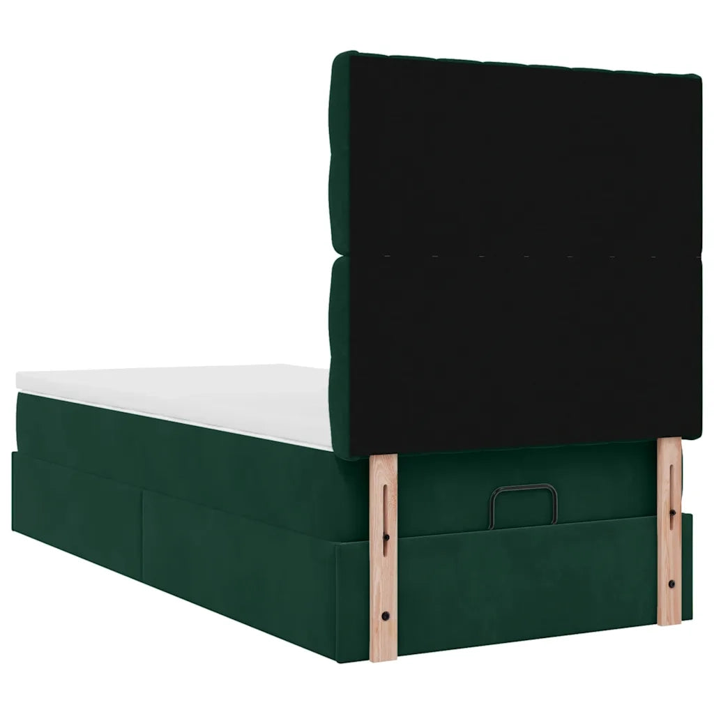 Struttura Letto Pouf con Materassi 100x200 cm Velluto 3314375