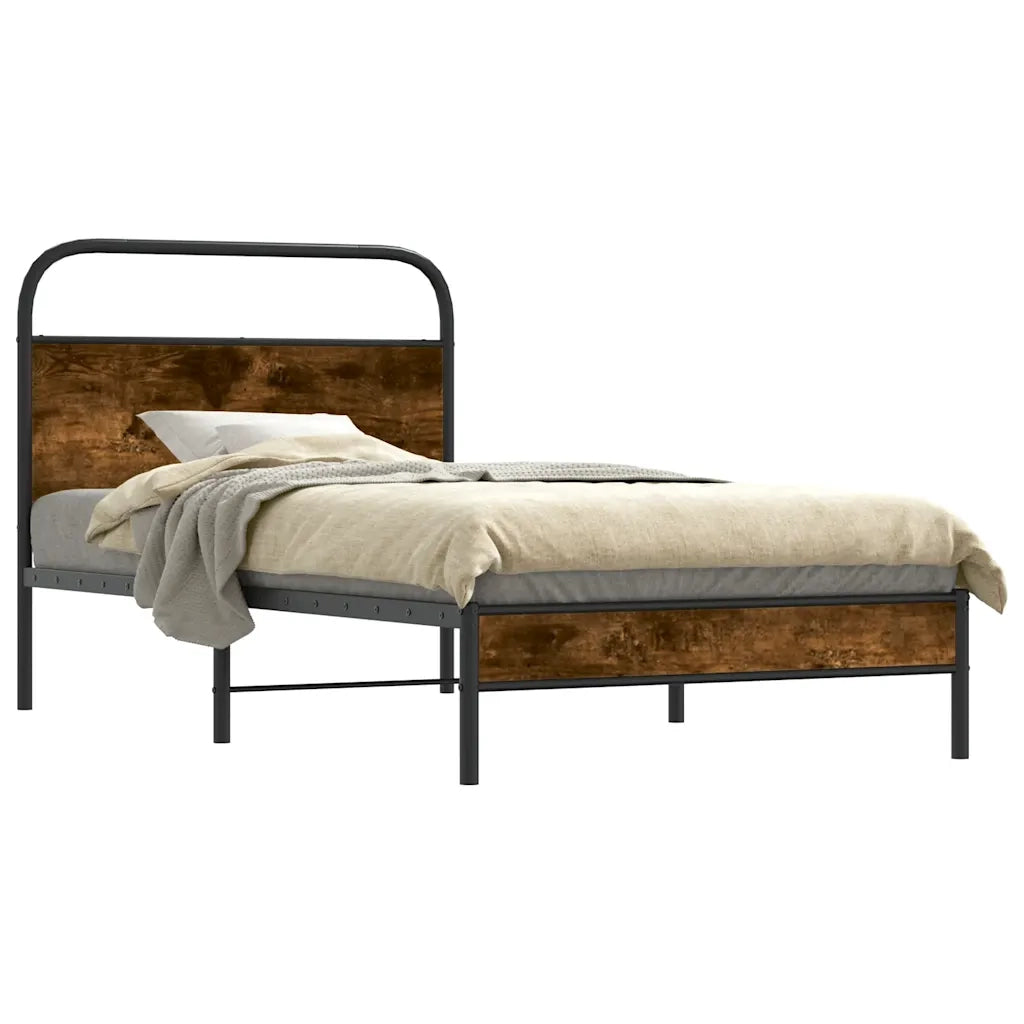 Giroletto senza Materasso Rovere Fumo 100x190 cm in Truciolato 4100350