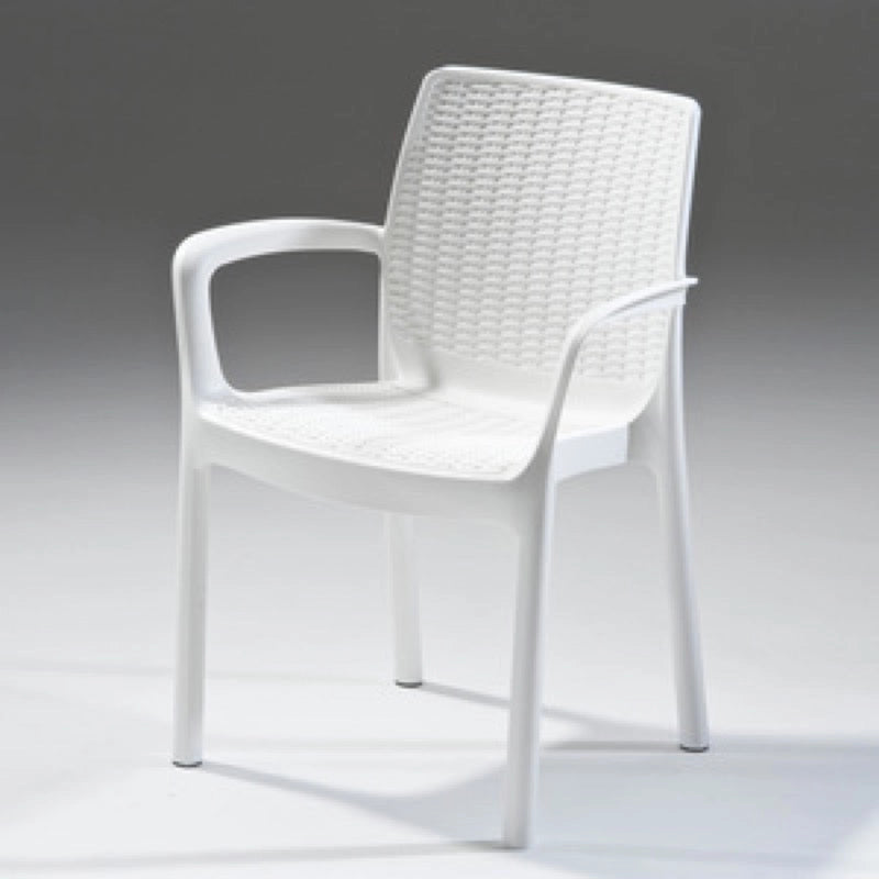SEDIA DA GIARDINO IN RESINA ANTIURTO EFFETTO POLIRATTAN MELODY CM. 58X58X83H PZ2