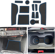 Compatibile con Opel Mokka B/Mokka-e EV 2021 2022 2023 2024 Tappeti in gomma Pannellatura centrale Antiscivolo Tappetino antiscivolo per bicchiere Tappeto in gomma Reggisella Mokka Accessori (Blu)