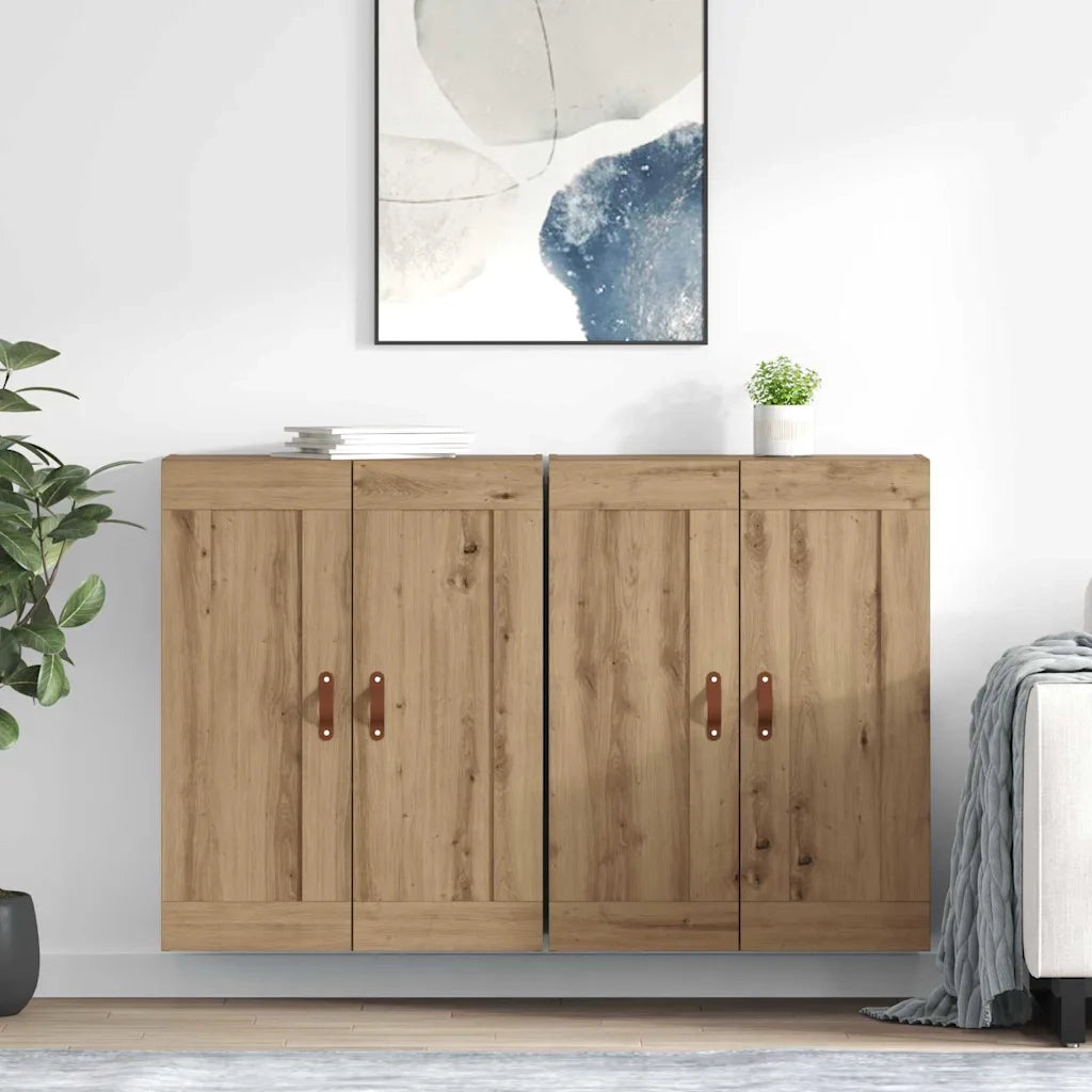 Mobile a muro 2 pcs Rovere artigianale 69,5 x 34 x 90 cm