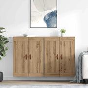 Mobile a muro 2 pcs Rovere artigianale 69,5 x 34 x 90 cm