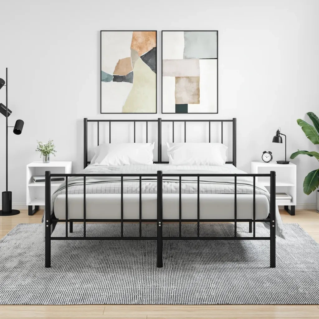 Comodini 2 pz-Set di 2 Tavolino da notte Bianchi 40x30x50 cm in Legno Multistrato 634909