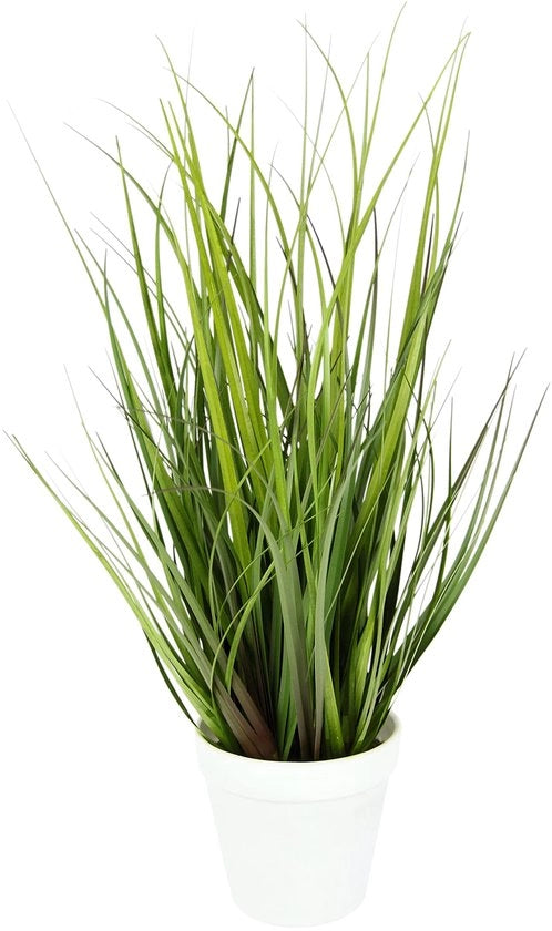 Struttura di Finto Erba Decorativa in Vaso Pianta Decorativa Finto Erba Pianta Ornamentale Piuma di Finto Erba Struttura Decorativa Finte Erbe, Verde, 43x20x20cm