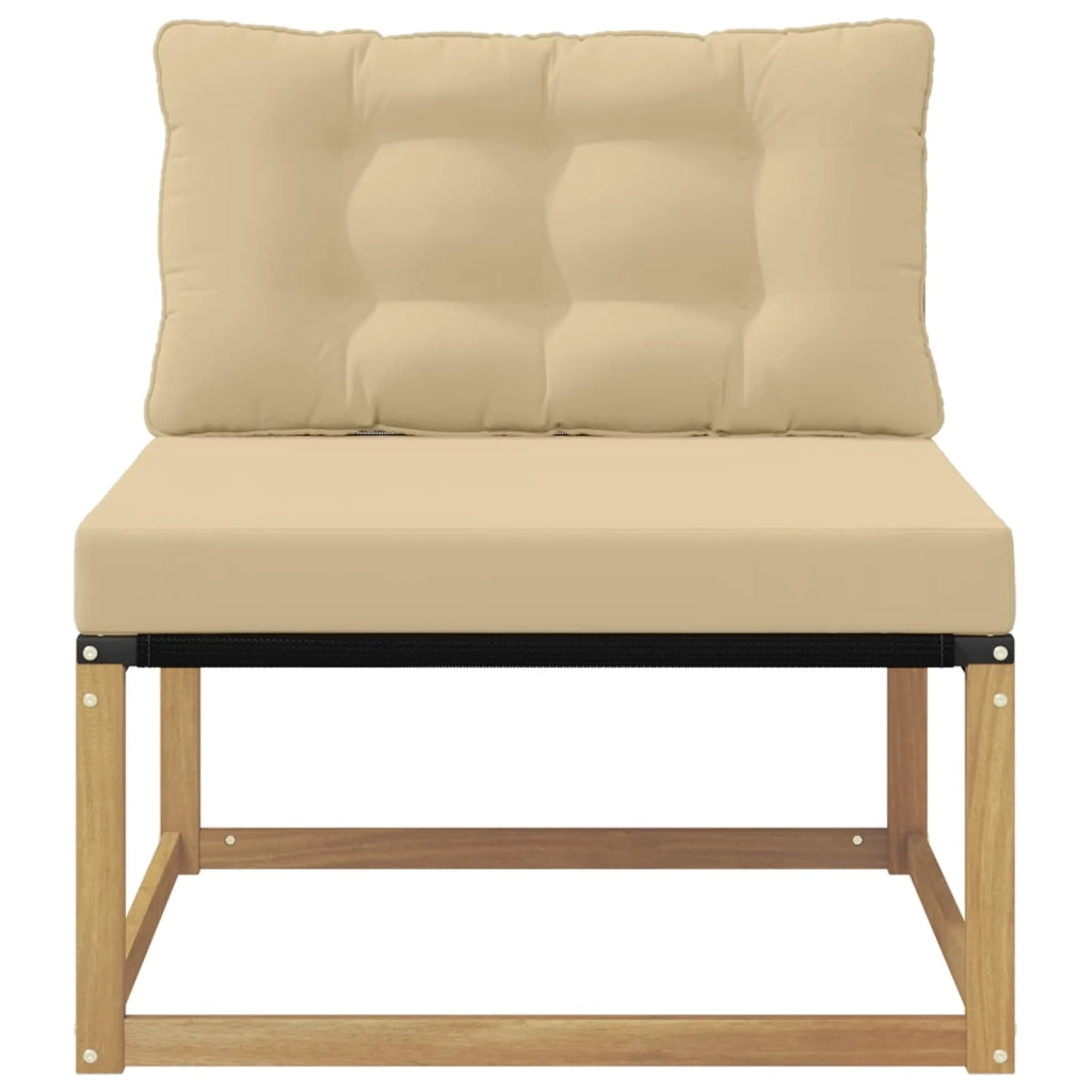 Divano centrale per esterno-Divano componibile Bianco 79 x 83 x 73 cm acciaio 578321