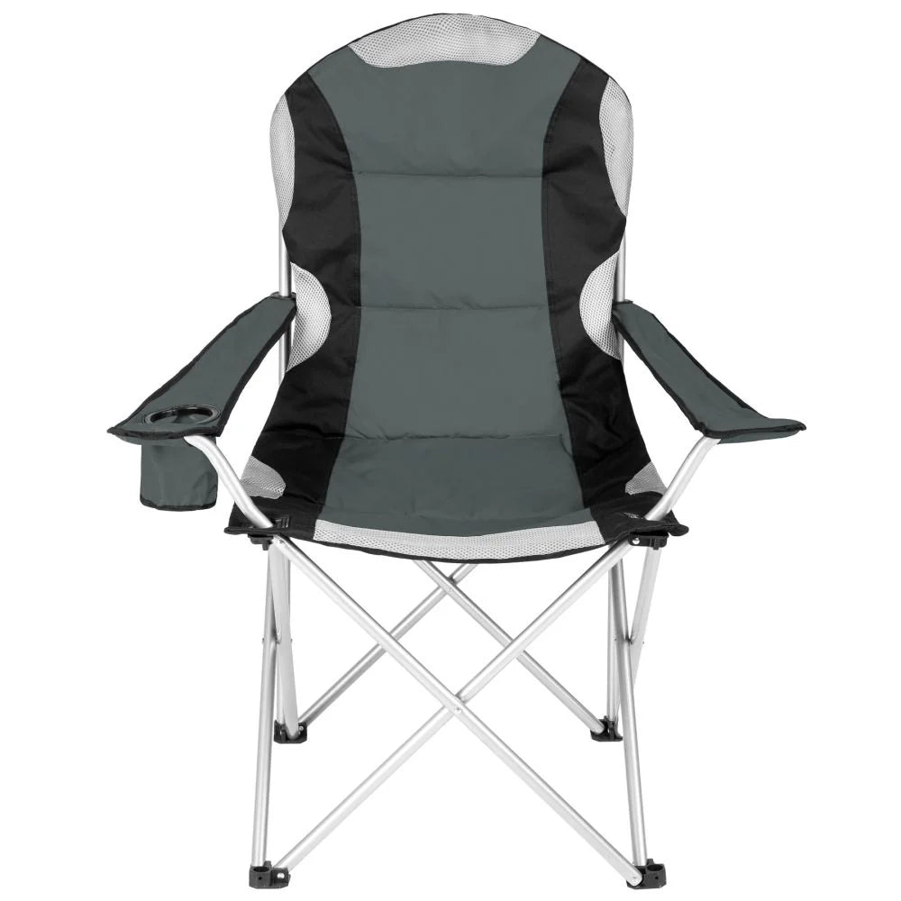 Set di 2 sedie da giardino pieghevoli da campeggio con imbottitura grigia 2208273