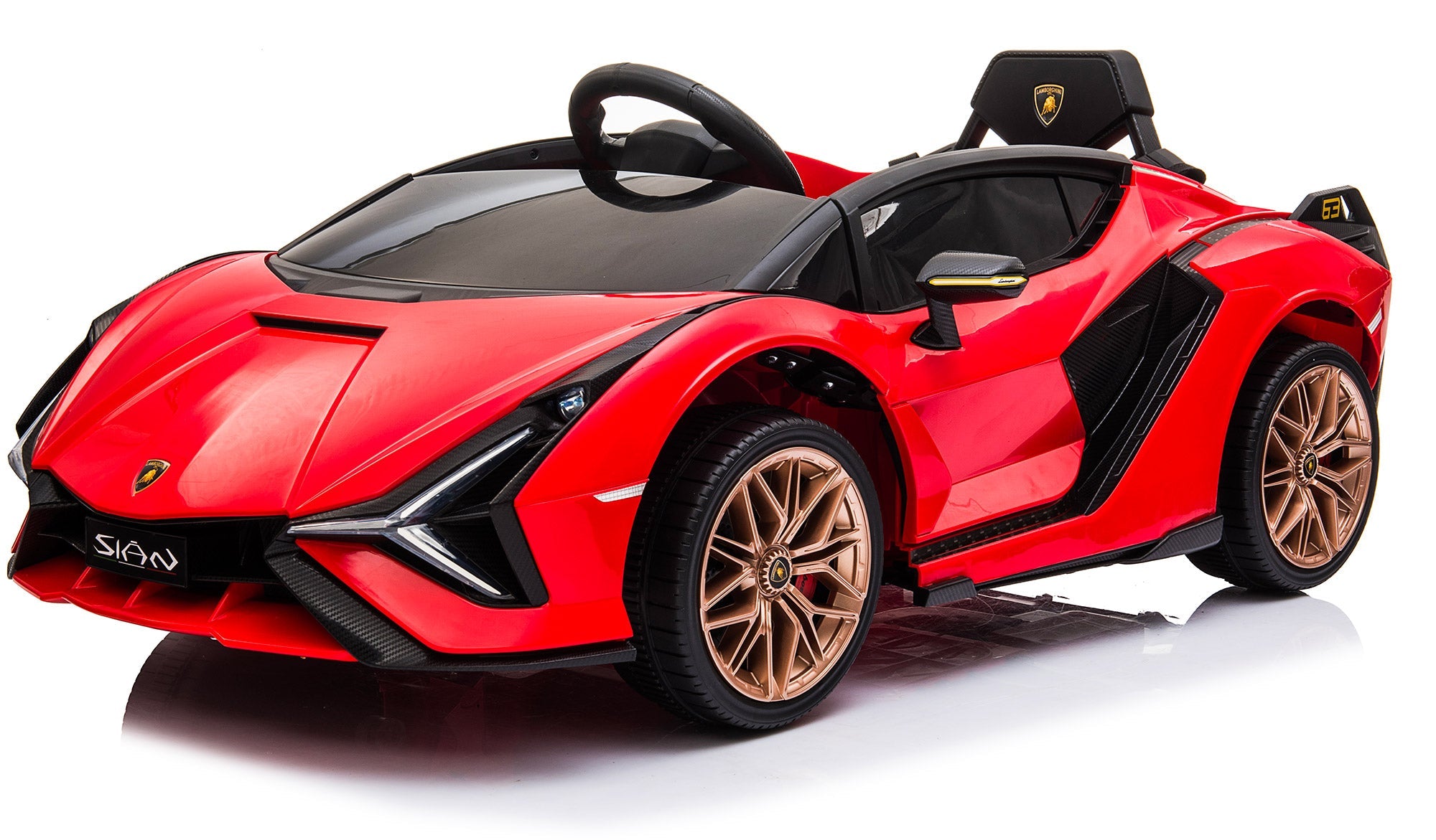 Macchina Elettrica per Bambini 12V con Licenza Lamborghini Sian FKP 37 Rossa
