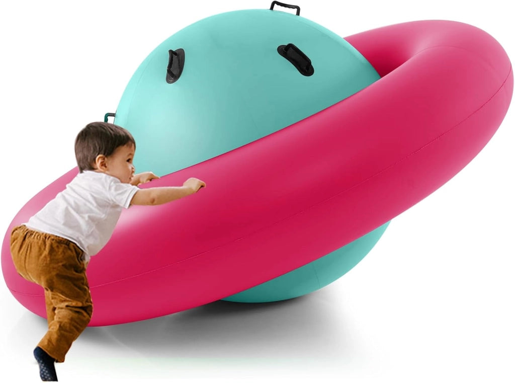 Palla gonfiabile da arrampicata per bambini, pallina gonfiabile per arrampicata, telaio da arrampicata con 6 maniglie, cupola da arrampicata fino a 3 bambini, portata fino a 113 kg, per bambini