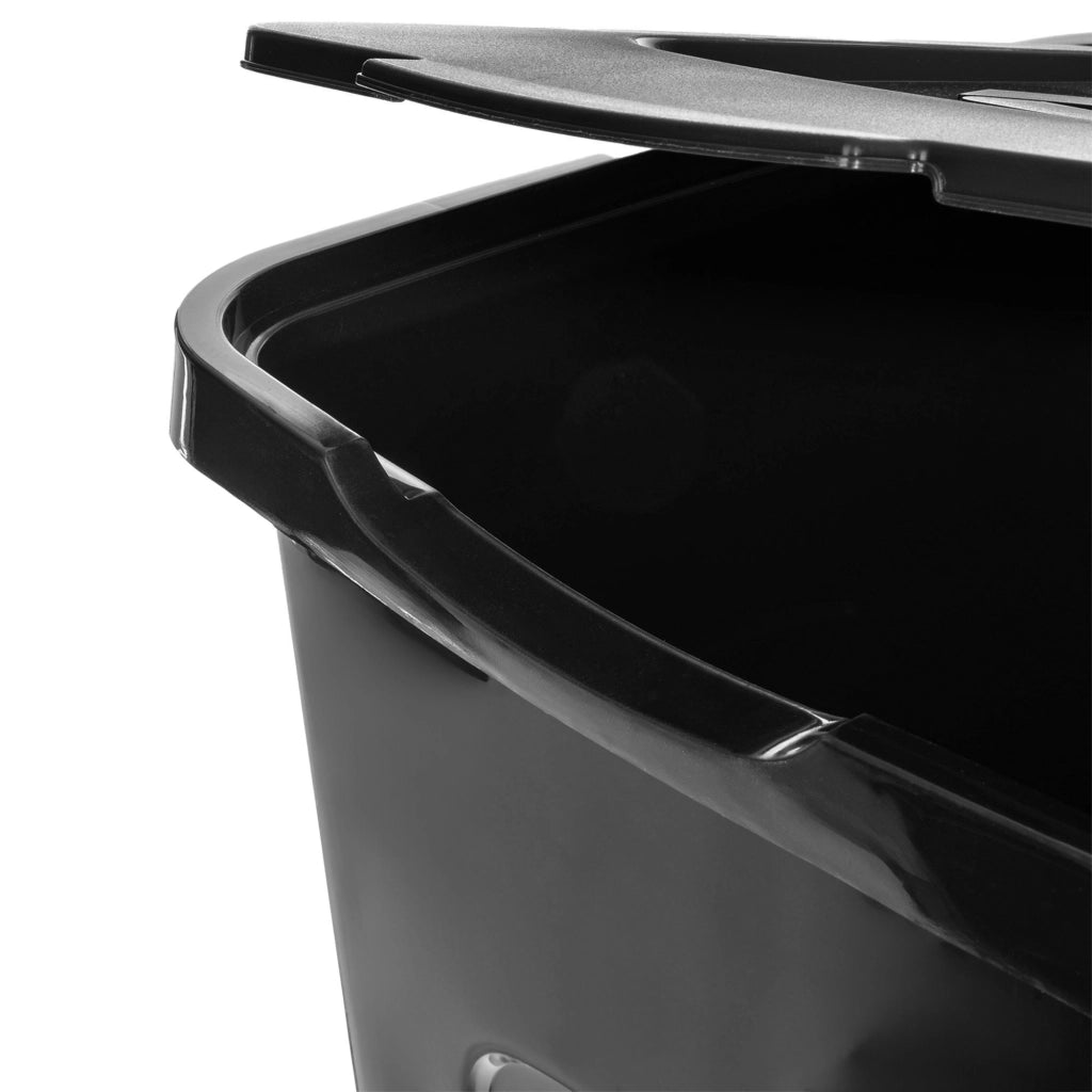 Cestino per rifiuti KADAX, contenitore per la raccolta differenziata, secchio nero da 50 litri