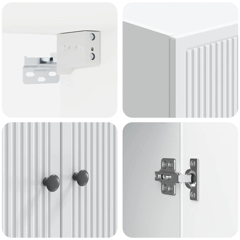 Mobiletto a muro Bianco 59 x 31 x 60 cm Legno ingegnerizzato 897895