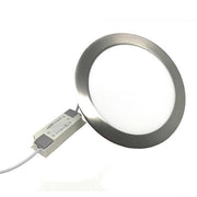 Trade Shop - Pannello Led Incasso Silver Tondo Slim 3 W Luce 6500k 3000k 4000k P73a-a -