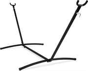Supporto per lettini - Stand - con Tasca - a carico - in acciaio - per Lettino - Ombrellone da giardino - Corda - Brasiliano - Plano - Corda - Lettini - Metallo robusto - 275 x 100 x 107 cm - Nero