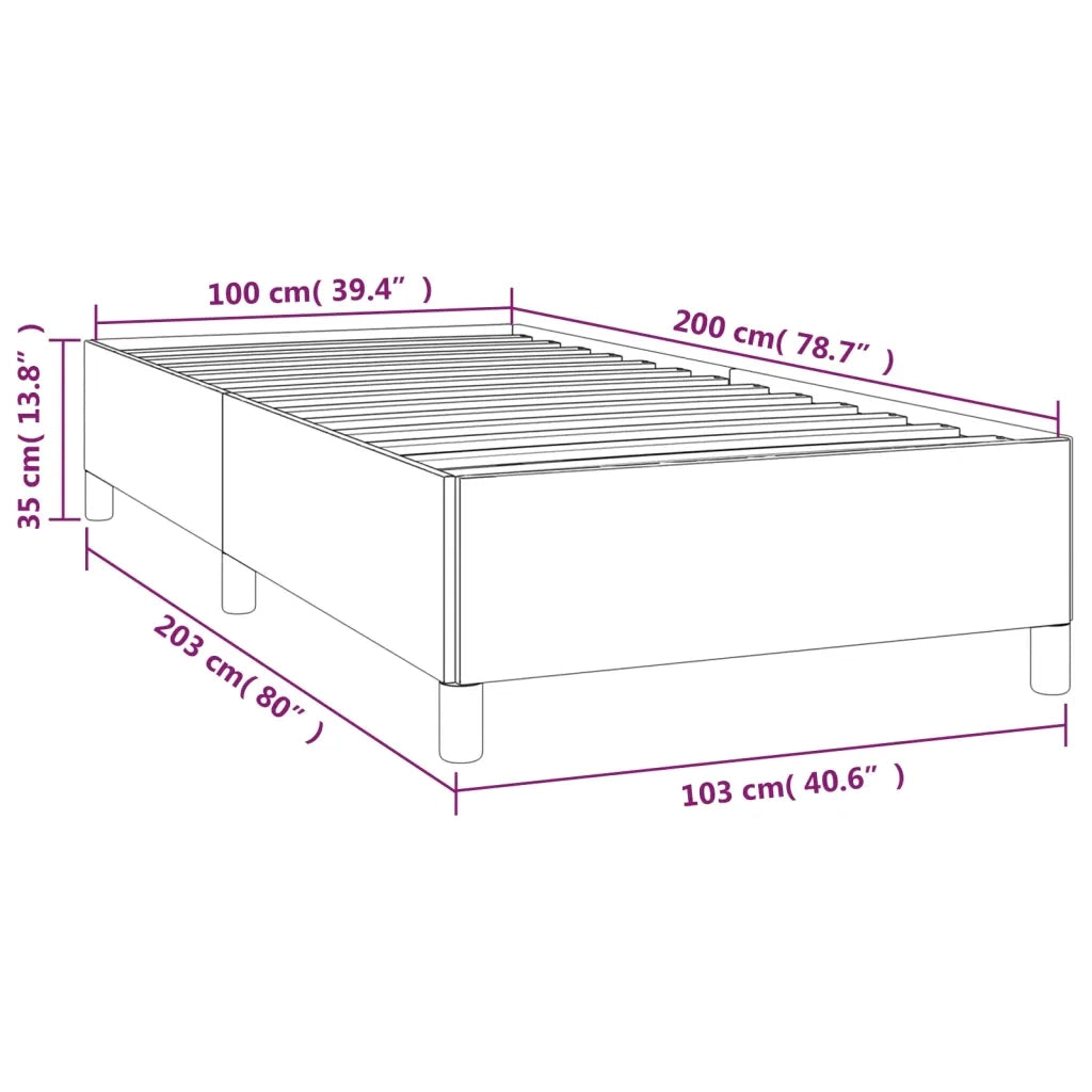 Giroletto senza Materasso-Struttura Letto Marrone Scuro 100x200 cm Tessuto 249532