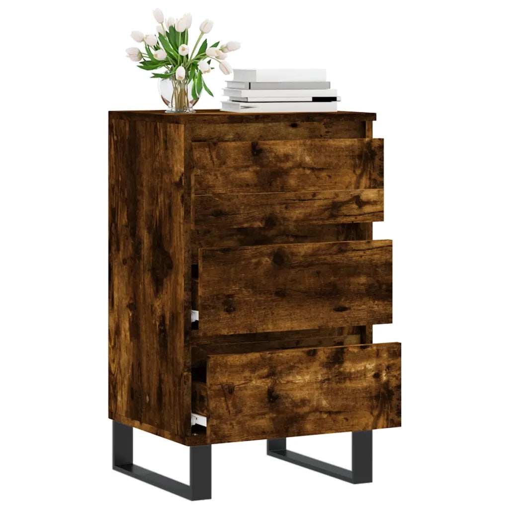 Credenza Rovere Fumo 40x35x70 cm in Legno Multistrato 831105