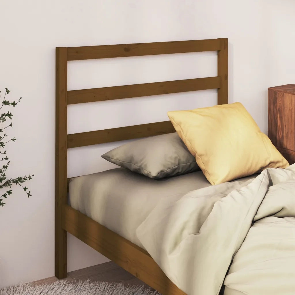 Testiera per Letto ambra 96x4x100 cm in Legno Massello di Pino