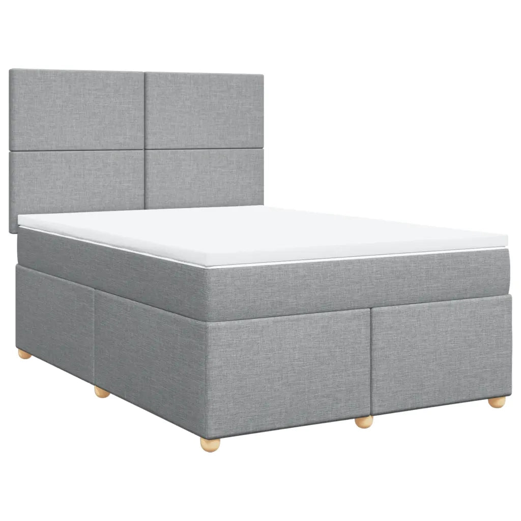 Giroletto a Molle con Materasso Grigio Chiaro 140x190cm Tessuto 3291268