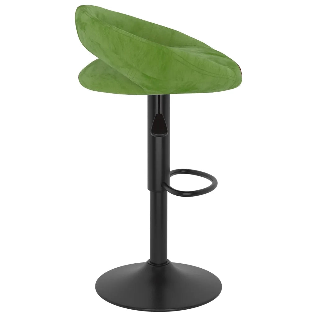 vidaXL Sgabelli da Bar 2 pz Verde Chiaro in Velluto