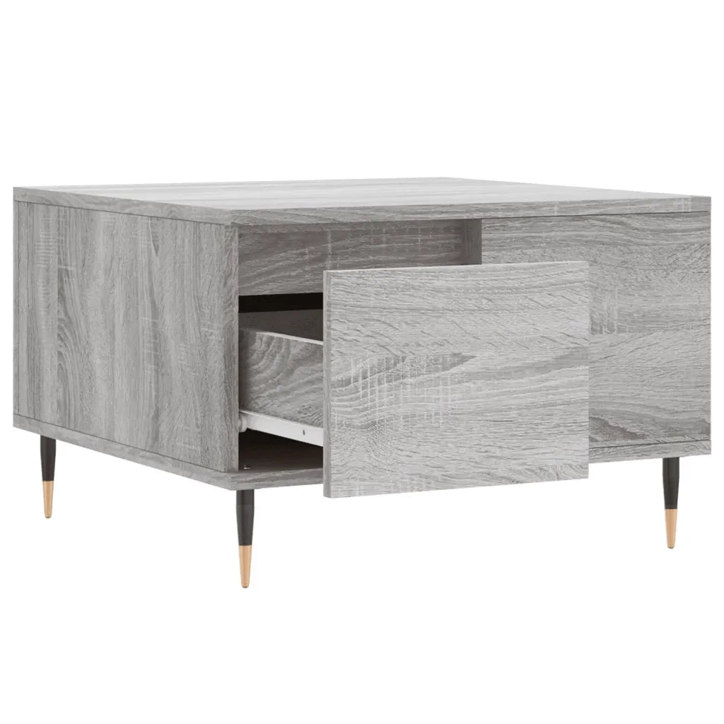 Tavolino Salotto-Tavolino da soggiorno-Tavolo Grigio Sonoma 55x55x36,5 cm Legno Multistrato 343710