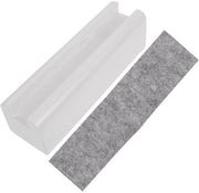 Supporto per Specchio Antiscivolo in Legno - Base Fissa con Copertura - Supporto per Specchio in Legno - Design Elegante Bianco - Resistente ai Colpi