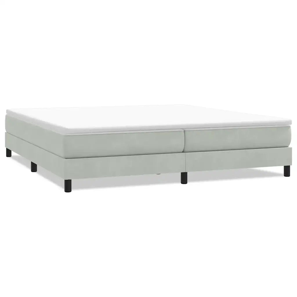 Letto a Molle senza Materasso-Struttura Letto Grigio Chiaro 200x210 cm Velluto