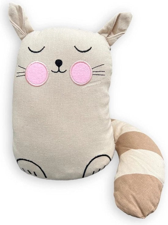 Stopper per porte in piuma 1 kg pesante riempimento stile decorativo divertente design a strisce beige