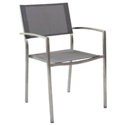Poltrona da Giardino Impilabile in Acciaio Textilene cm 56x54x83 - DOLPH