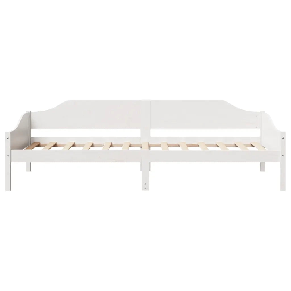 Letto singolo | Letto per adulti | Giroletto senza Materasso Bianco 80x200 cm Legno Massello Pino