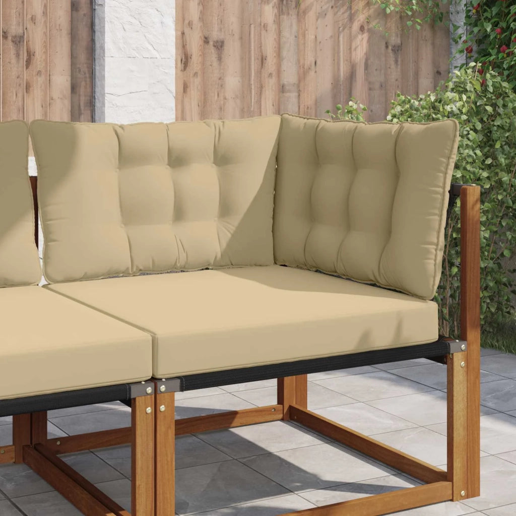 Cuscino per divano da esterno 3 pcs Beige Poliestere