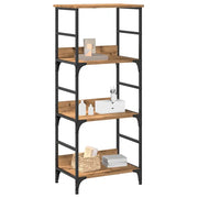 Libreria-Scaffale per Libri-Mobile di Stoccaggio Rovere Artigianale 50x33x117,5 cm Legno Multistrato