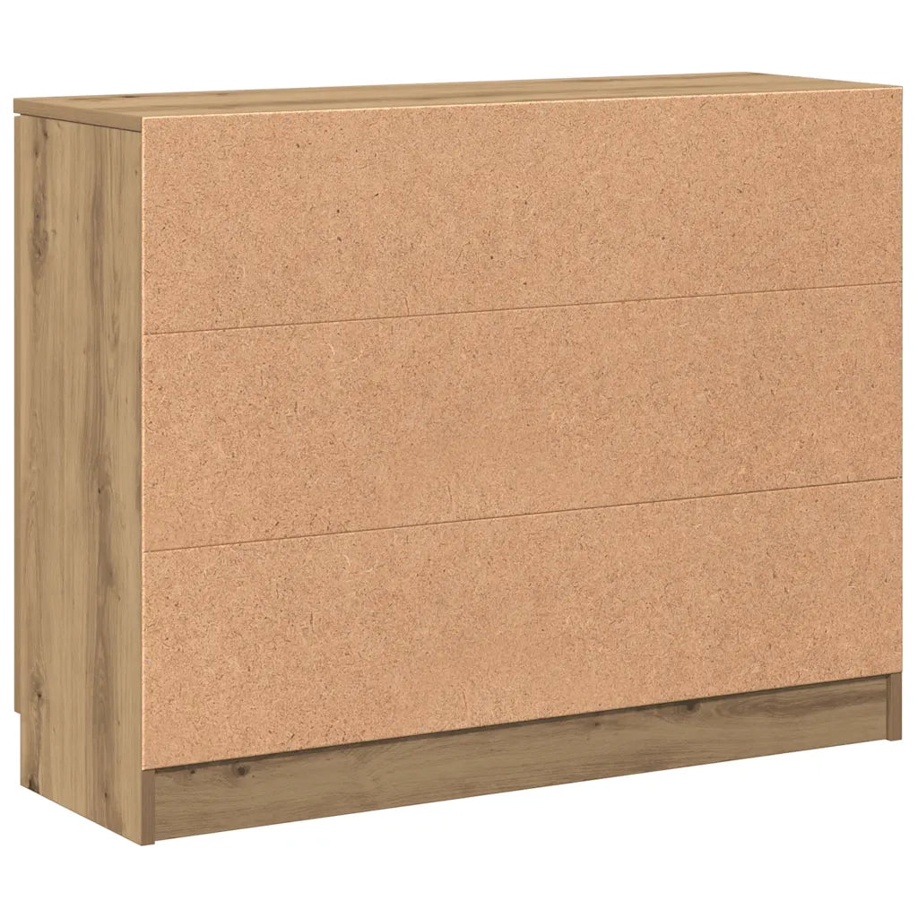 vidaXL Credenza Rovere Artigianale 90,5x30x70 cm in Legno Multistrato