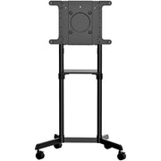 Startech.com carrello porta tv con ruote - supporto tv portatile per schermi vesa da 37-70" (70 kg) - supporto tv con ripiano e scomparto di appoggio - schermo girevole/inclinabile - carrello tv universale su ruote - MBLTVSTNDEC