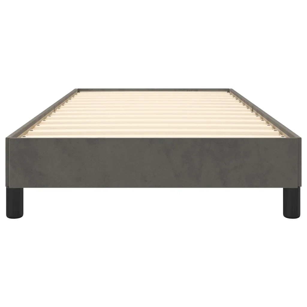 Giroletto senza Materasso Grigio Scuro 80x200 cm Velluto 346941