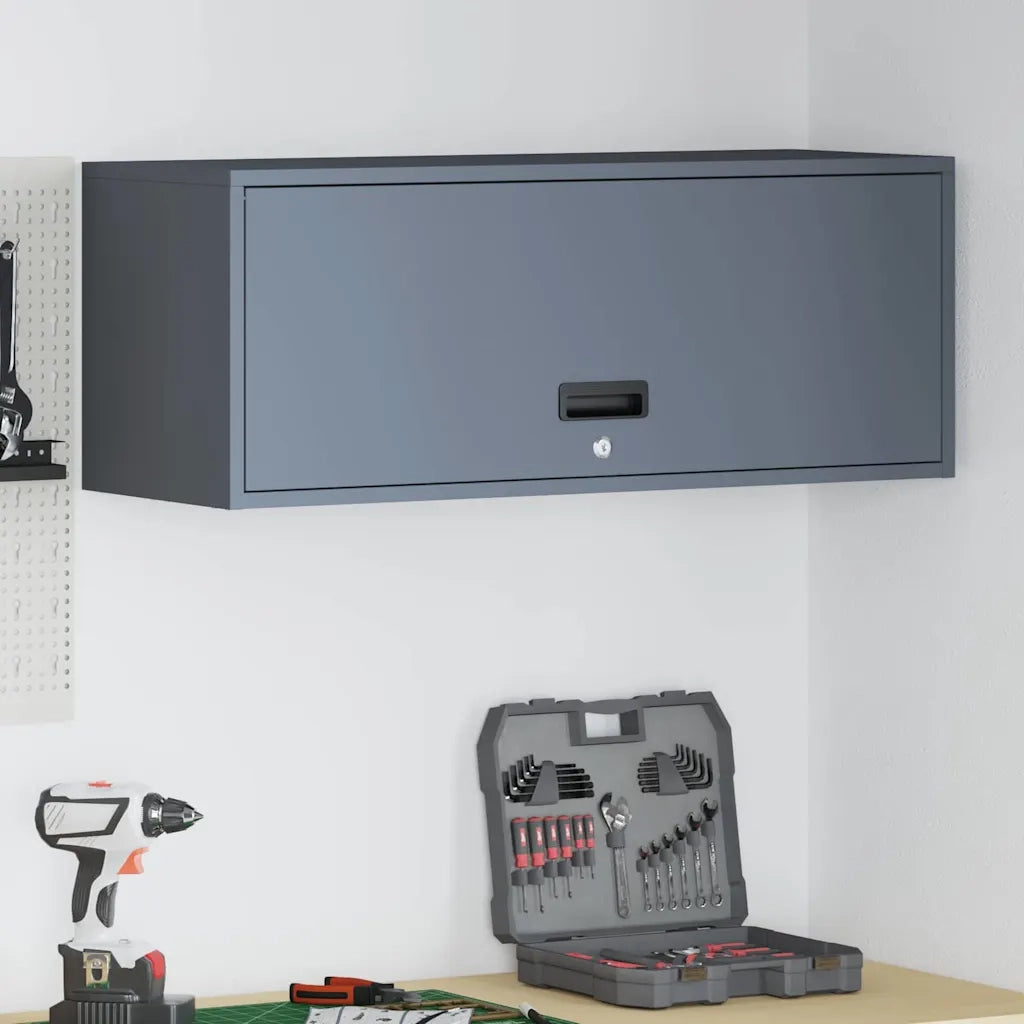 Armadio a muro per garage Antracite 90 x 33 x 35 cm 883274