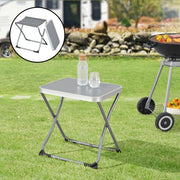 Mobiletto 2in1 da Campeggio Barete Sgabello Tavolino Pieghevole [en.casa]
