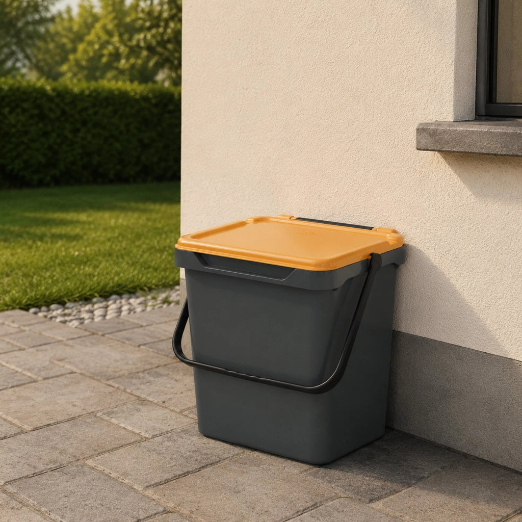 Contenitore per Rifiuti Foscas, Pattumiera Capacità 35 lt Made in Italy, 40x31x39h cm Giallo