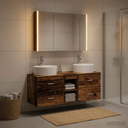 Set di mobili per il bagno 4 pcs Legno antico 3406909