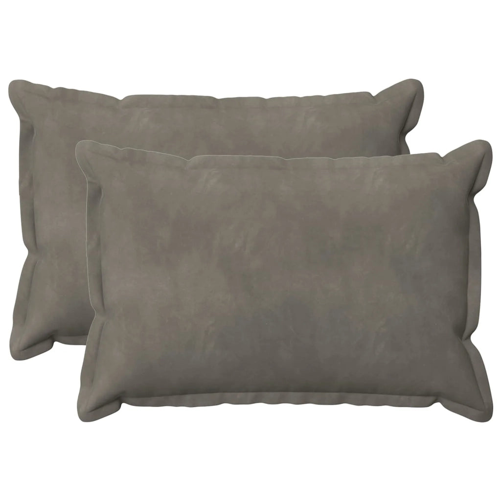 Cuscino con cuscino HOUTEN 2 pz Grigio Chiaro Velluto 932153