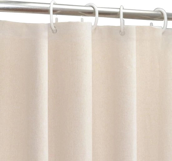 Doccia in lino beige - impermeabile - 200 x 220 cm