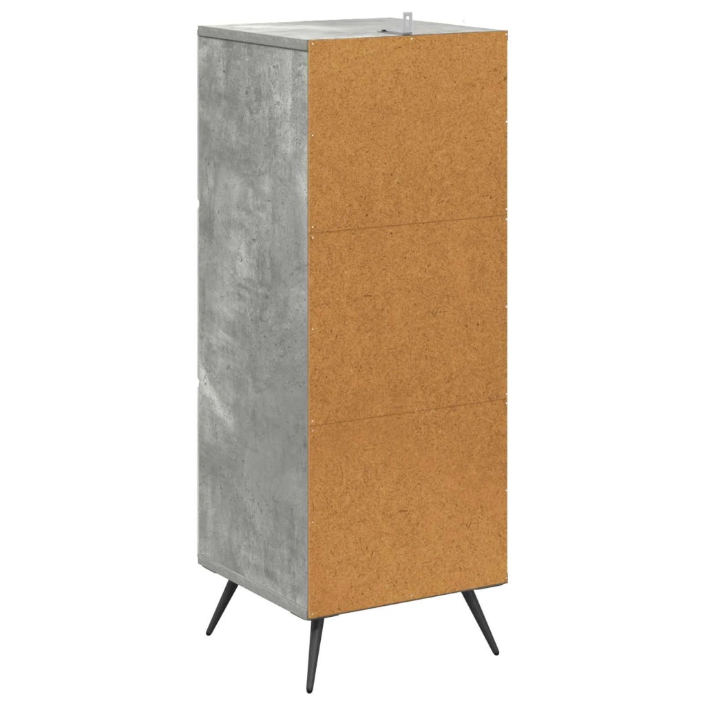 Mobile con Cassetti Grigio Cemento 33 x 34,5 x 90 cm