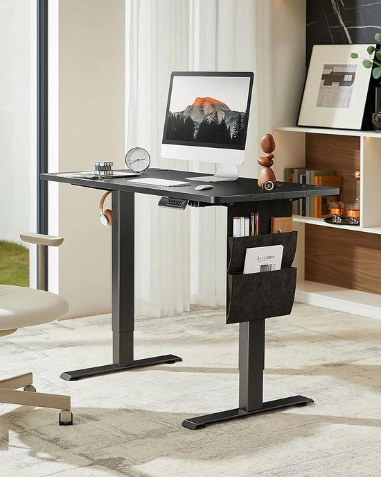 Bureau Elettrico con Borsa di Stoccaggio, Computer Bureau con Presa di Memoria e Altoparlante per Cappello, Nero