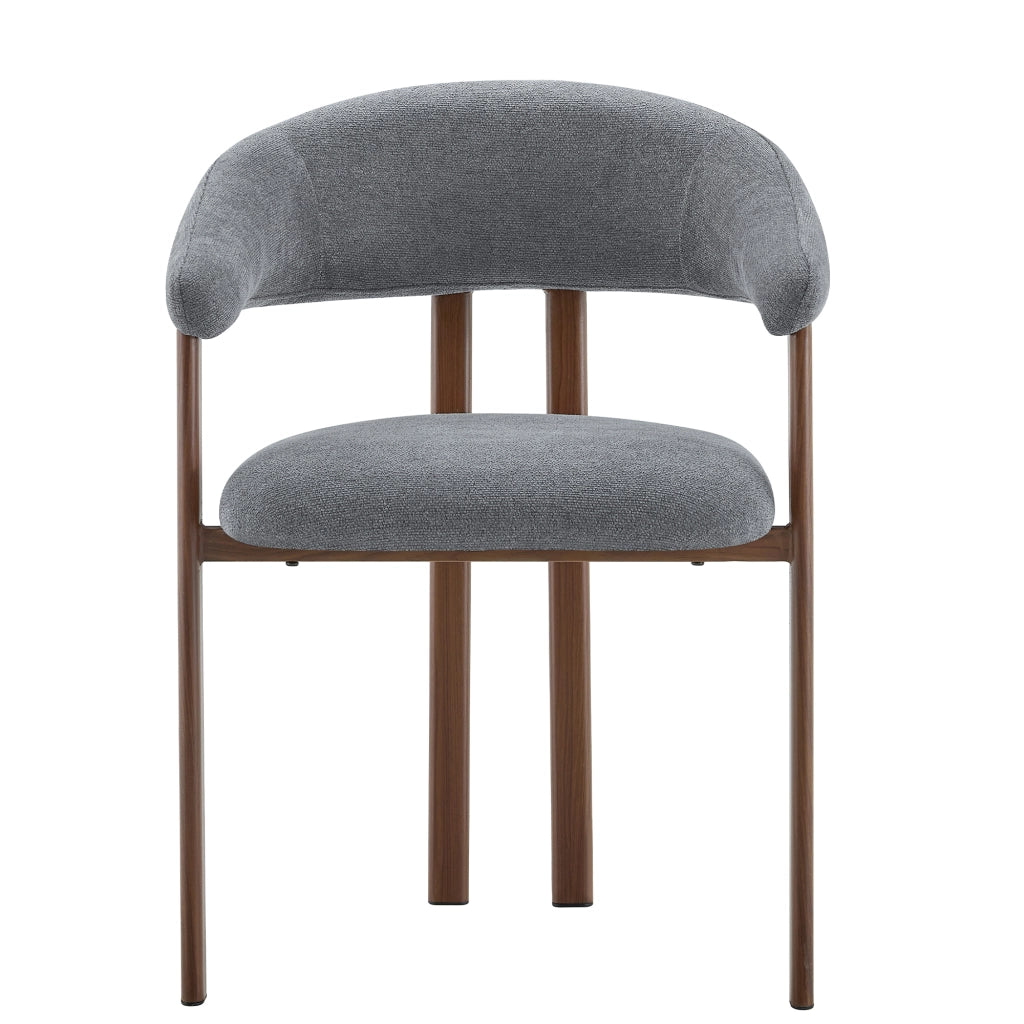 Poltrona in Tessuto ¨C MINIMAL ¨C Grigio, Gambe in Metallo, Set 4