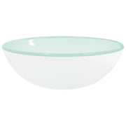 Lavandino in Vetro Temperato 35x12 cm Bianco CFW7041593