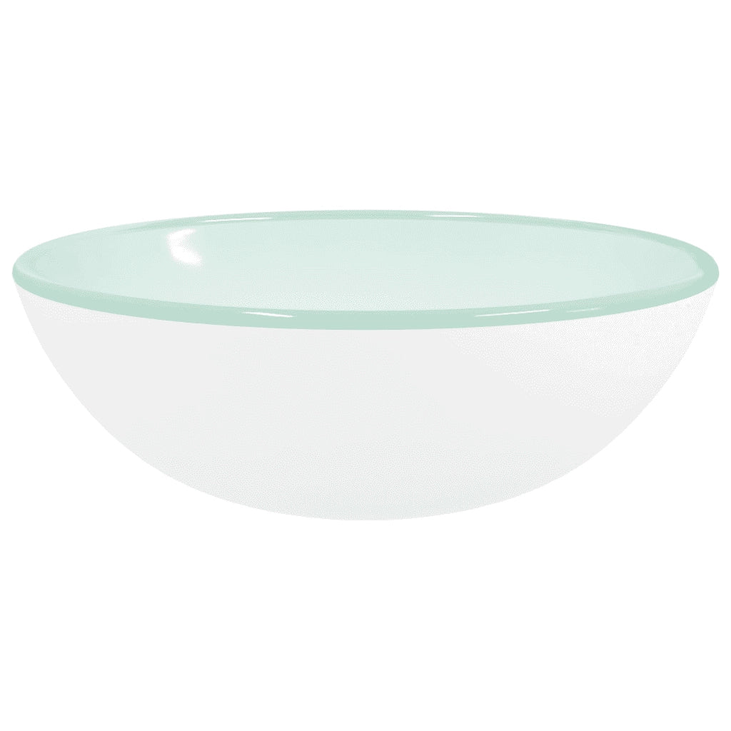 Lavandino in Vetro Temperato 35x12 cm Bianco CFW7041593
