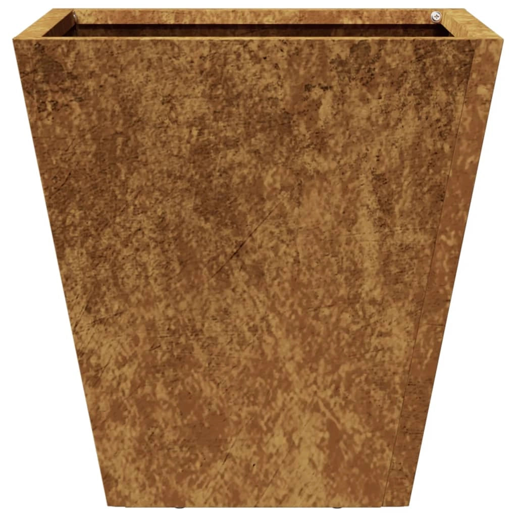 Fioriera rialzata per piante e fiori terrazza giardino 30 x 30 x 30 cm acciaio Corten marrone 02_0037488