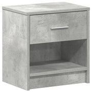 Comodino | Armadio da Notte | Mobiletto da notte con Cassetto Grigio Cemento 39x28x41 cm